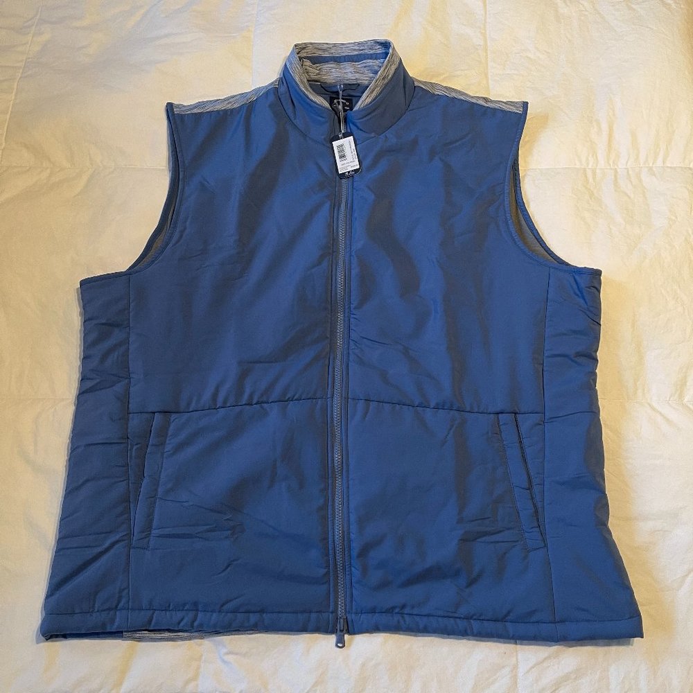 NEW Johnnie-O Huck Performance Mixed Media Vest (XXL)